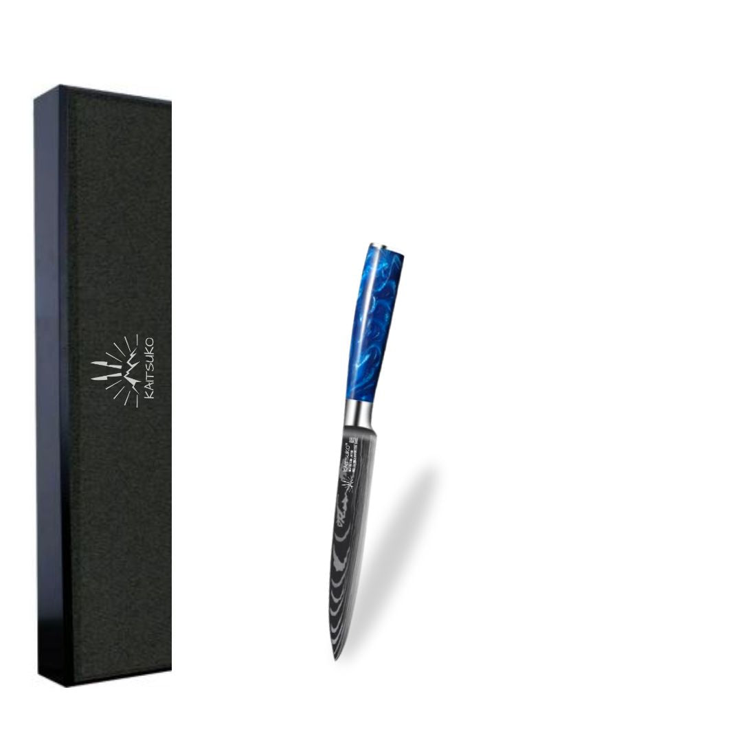 Couteau utilitaire - Chef Tanaka - Bleu Océan - TitaniumCook