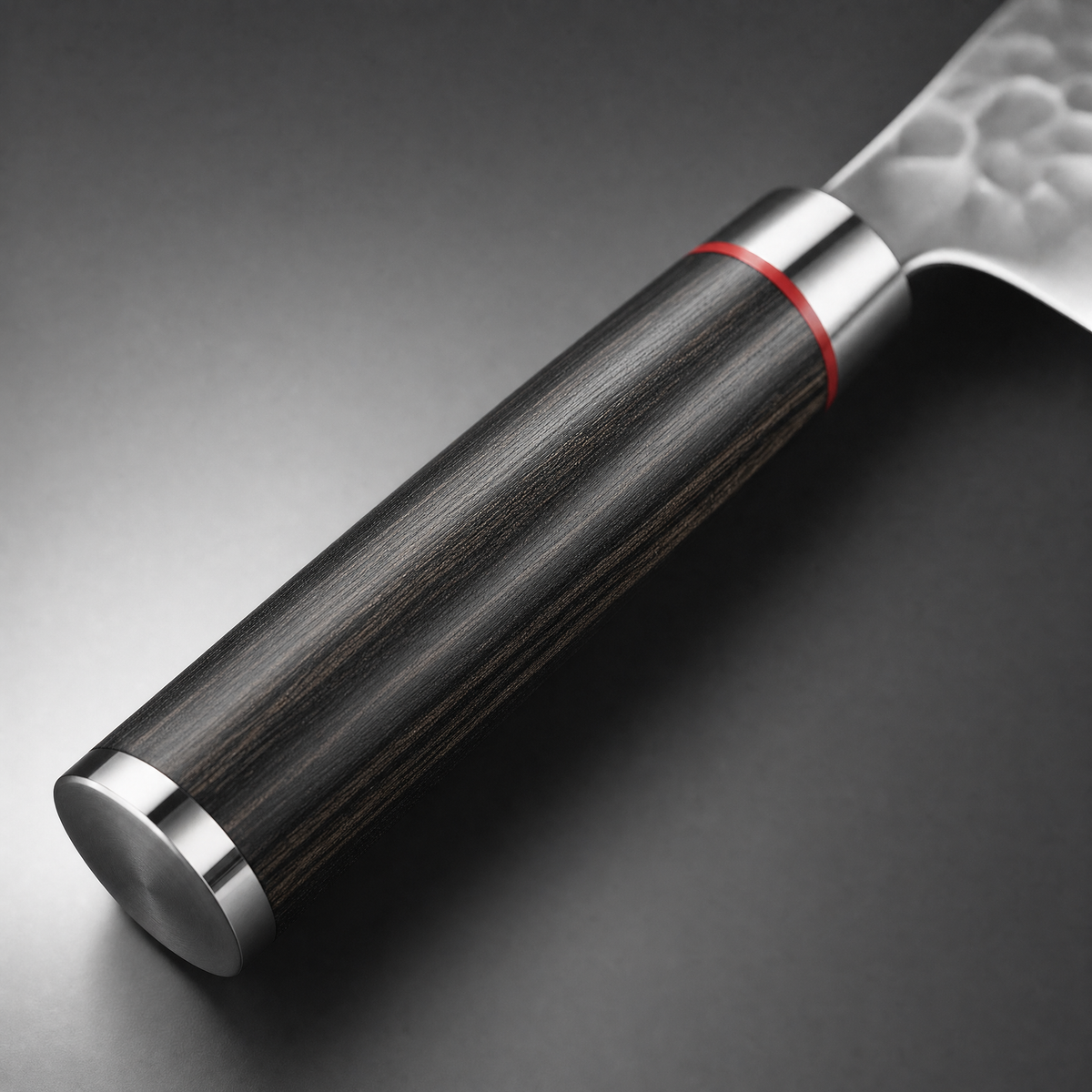 Octagonal pakkawood handle — Santoku Nocturne TitaniumCook