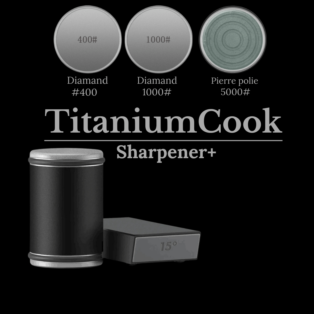 TitaniumSharpener - Aiguiseur de Précision pour un Affûtage Parfait - TitaniumCook