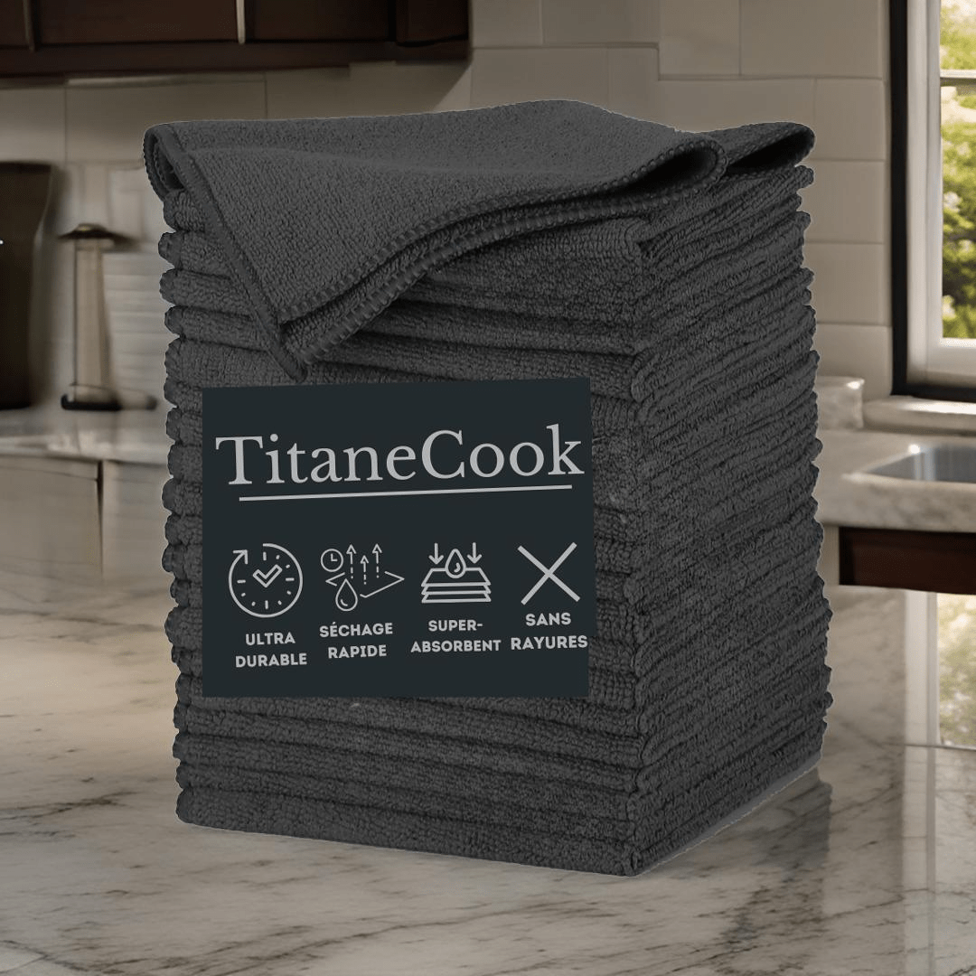 Torchon Ultra Absorbant TitaneCook - Propreté sans Effort Pas Cher ! - TitaniumCook