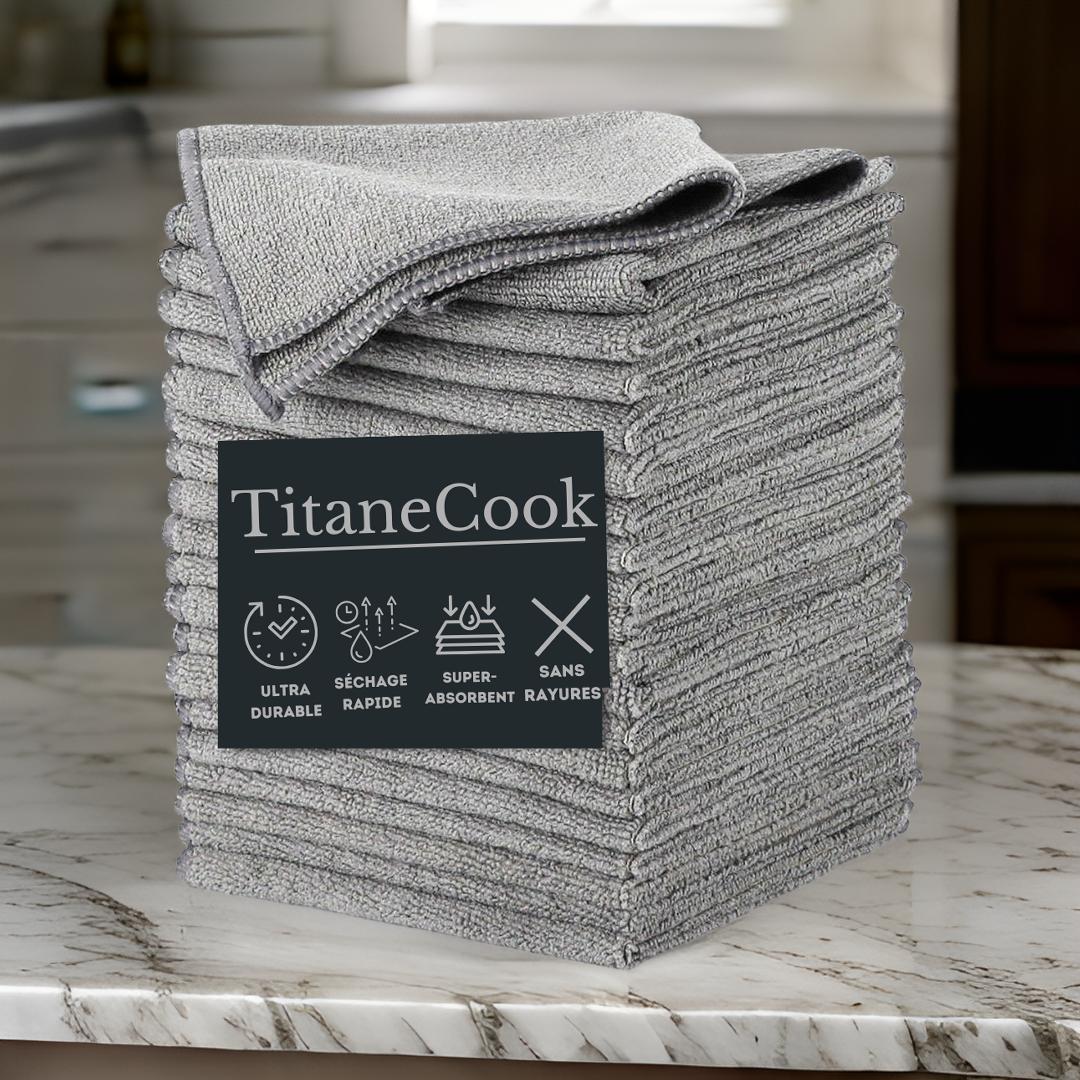 Torchon Ultra Absorbant TitaneCook - Propreté sans Effort Pas Cher ! - TitaniumCook