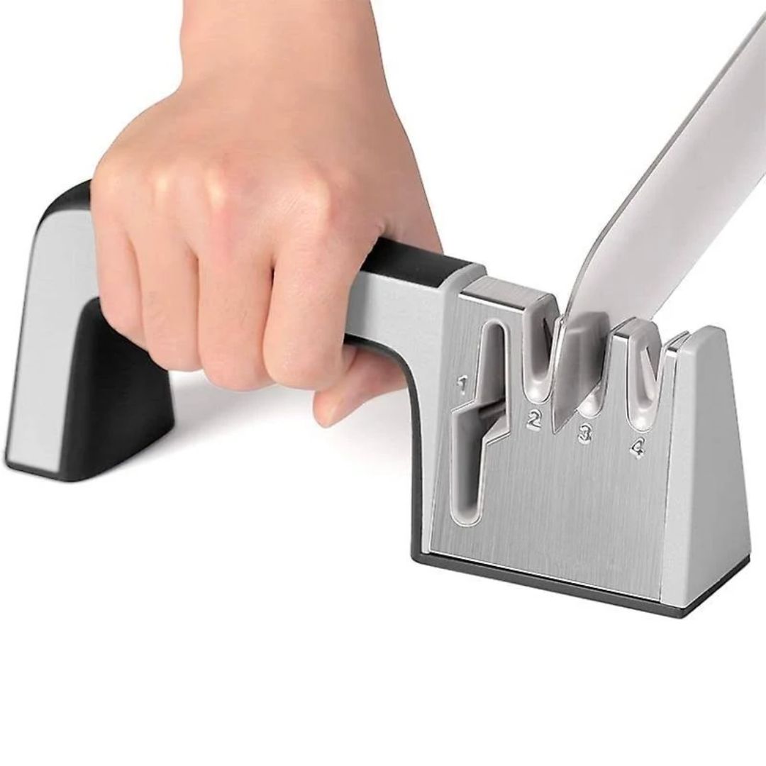 Aiguiseur Premium - 4 Fentes – Acier Inoxydable - TitaniumCook