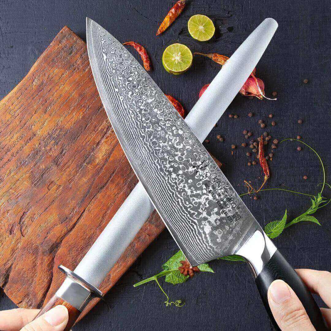 Fusil à aiguiser - Manche en bois - 30cm - TitaniumCook