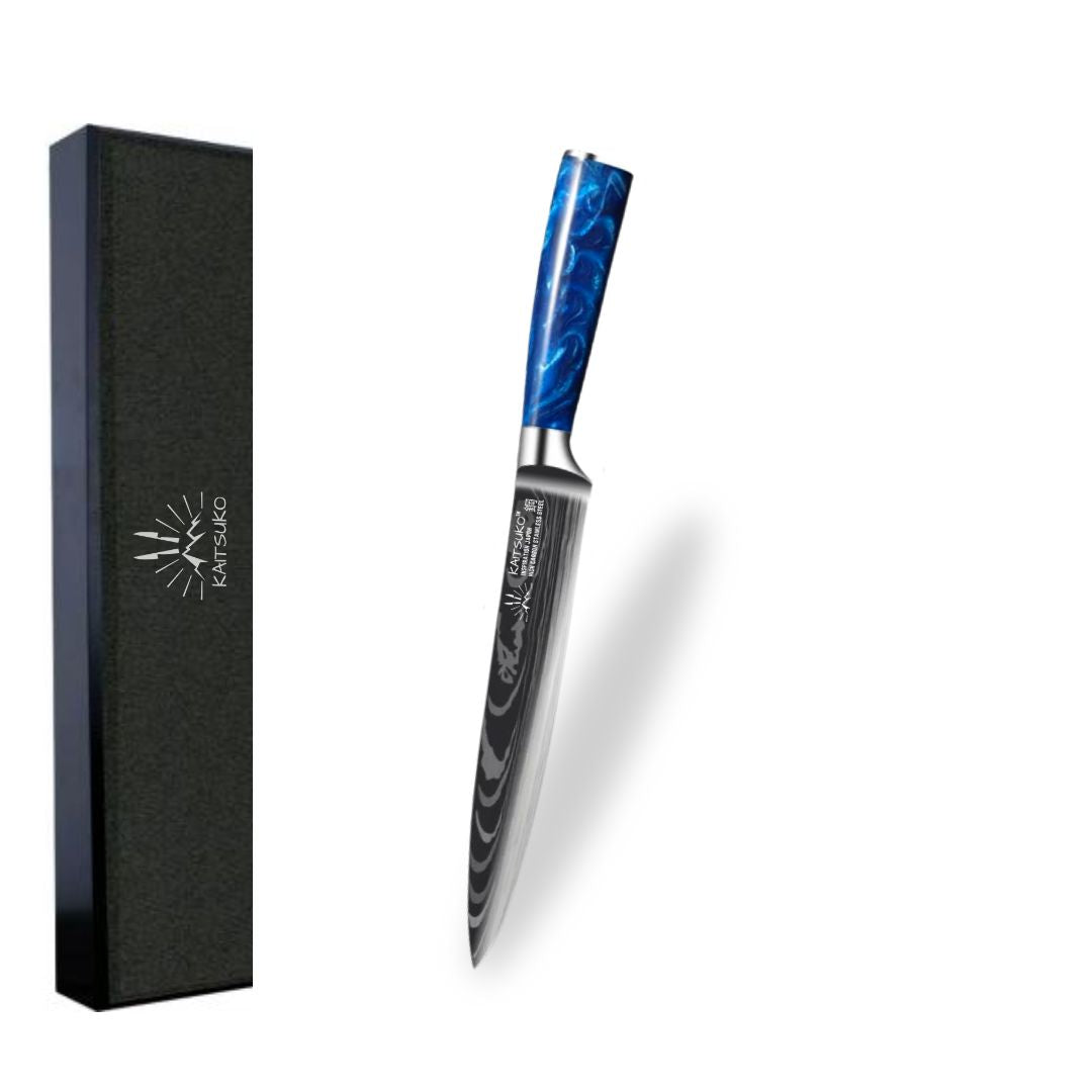 Set de 10 couteaux Japonais - Chef Tanaka - Bleu Océan - TitaniumCook