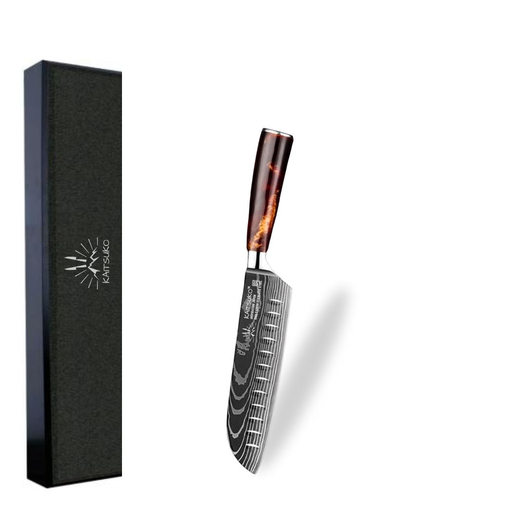 Set de 5 couteaux Japonais - Chef Tanaka - Terre de feu - TitaniumCook