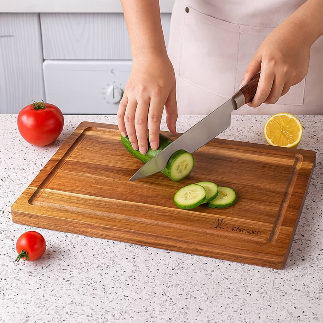 Planche à découper en bois - 28x20cm - TitaniumCook