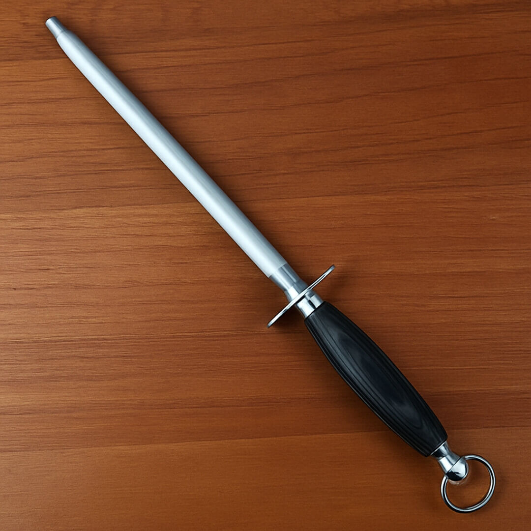 Fusil à aiguiser professionnel – Bois foncé – 23 cm - TitaniumCook