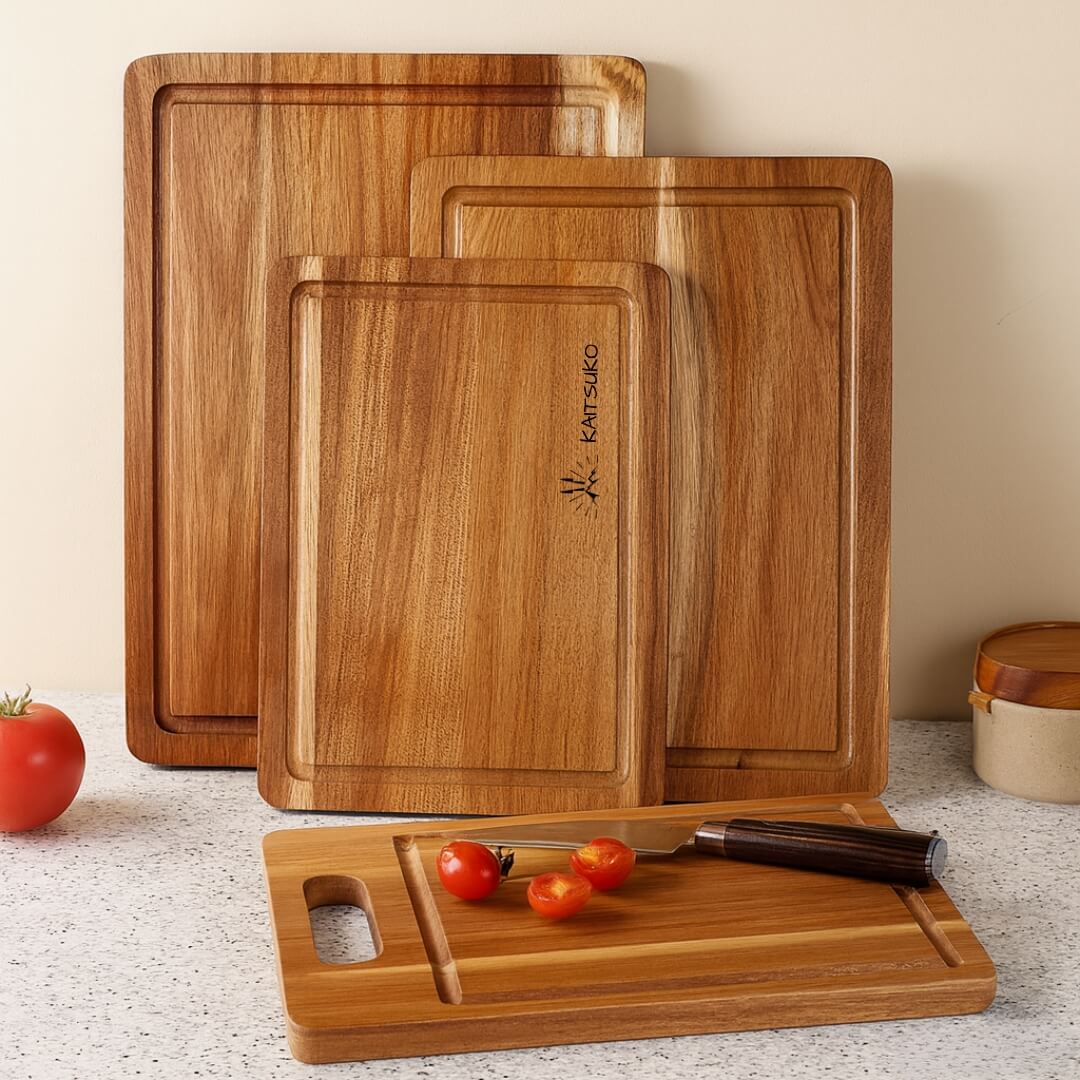 Planche à découper en bois - 28x20cm - TitaniumCook