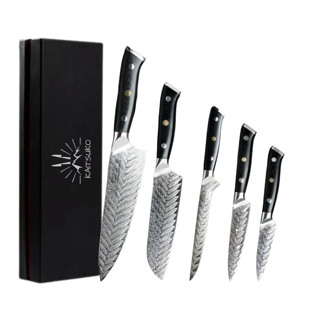 Set de 5 couteaux Japonais - Chef Yakumoto - TitaniumCook