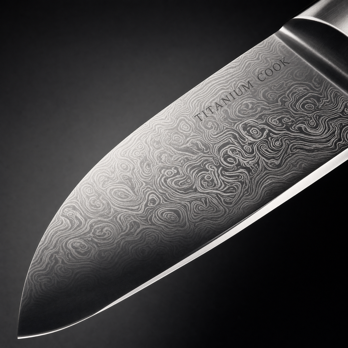 Santoku knife Kyoto TitaniumCook — blade detail