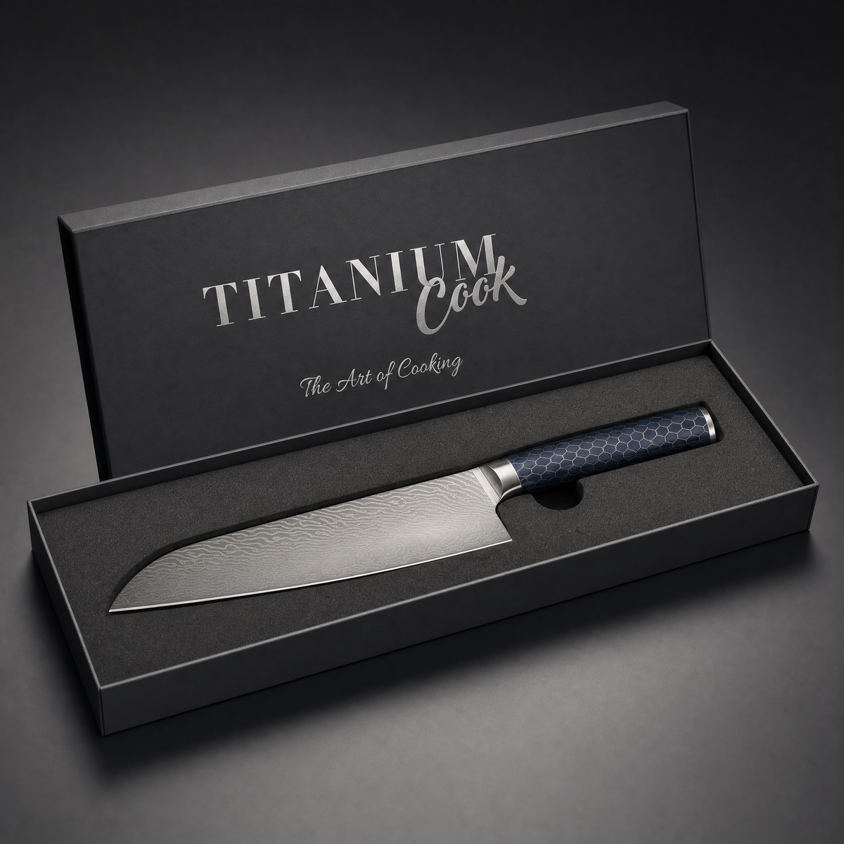 TitaniumCook gift set — Santoku hollow-edge